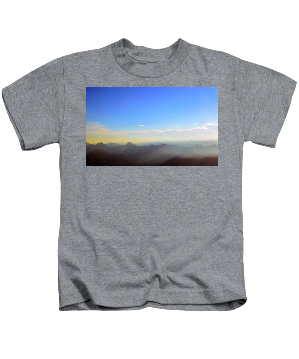 Landscape Kids T-Shirt featuring the photograph Pilchuck and Three Sisters Sunrise by Brian O'Kelly