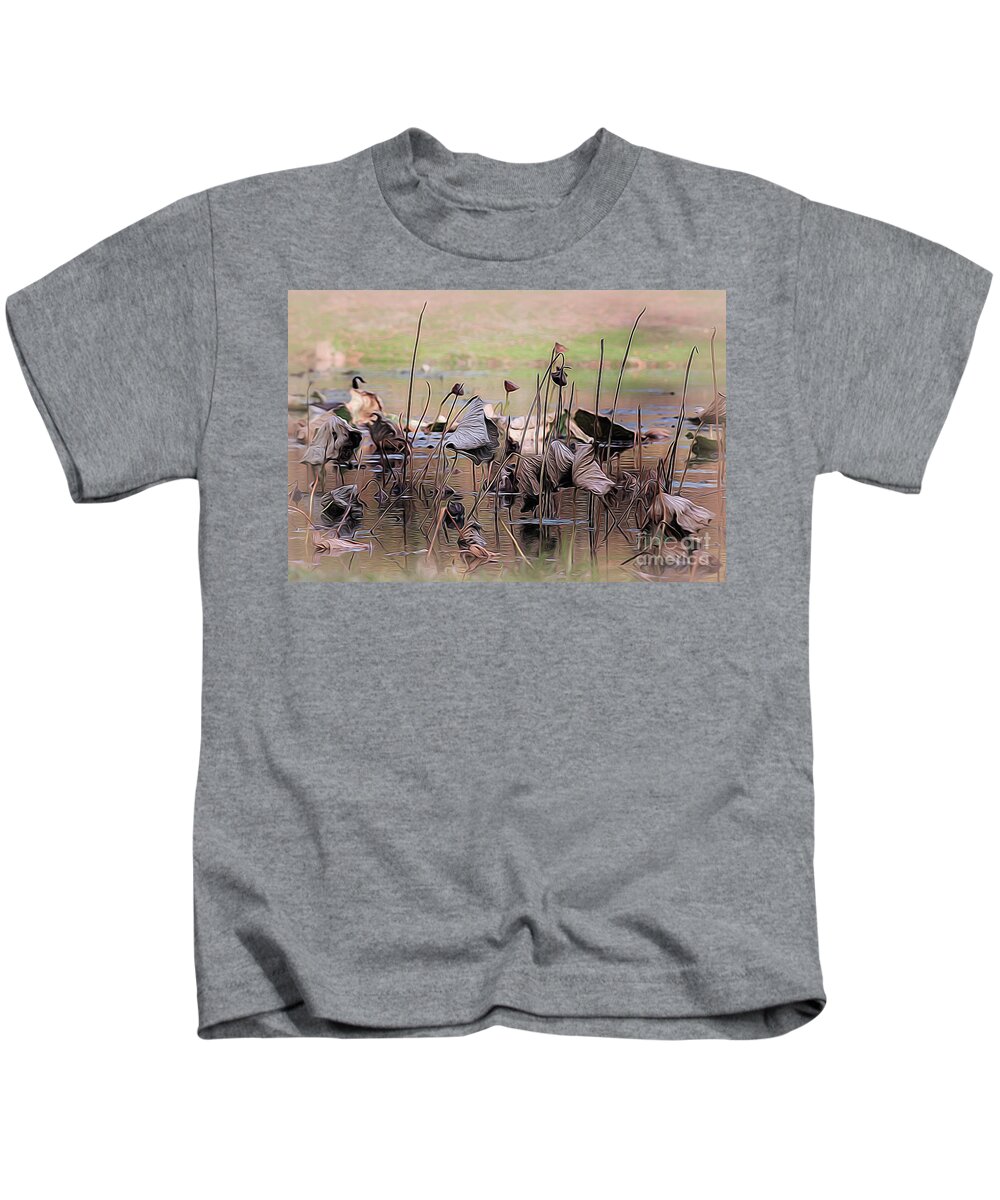 Pods Kids T-Shirt featuring the photograph Pods At Sunset by Mary Lou Chmura