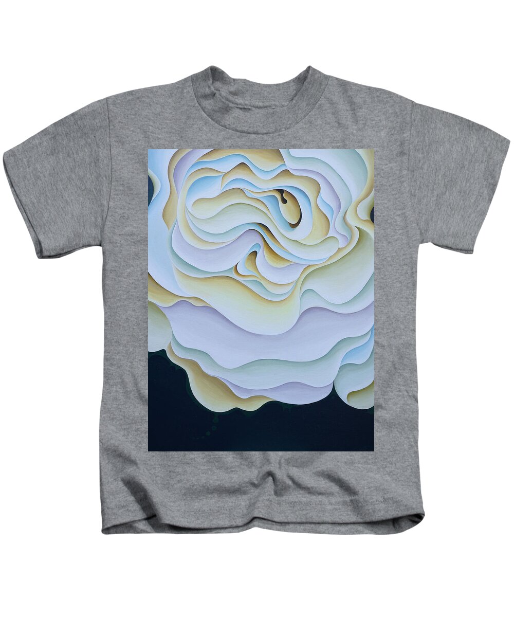 Zen Kids T-Shirt featuring the painting PondeRose by Amy Ferrari