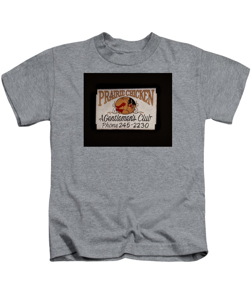  Kids T-Shirt featuring the photograph Prairie Chicken Gentlemen's Club by Cathy Anderson