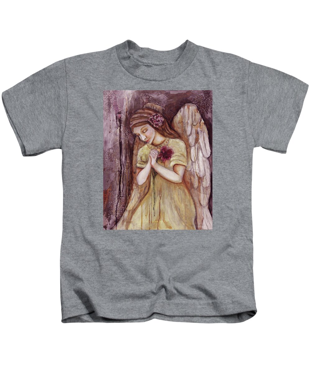 Angel Kids T-Shirt featuring the painting Prayer For All by Terry Honstead