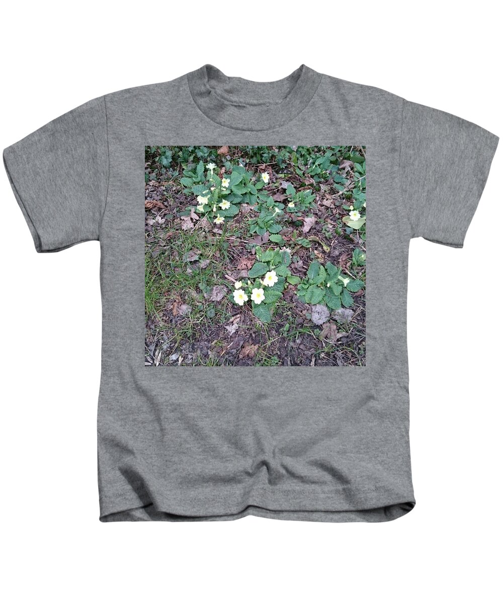 Spring Kids T-Shirt featuring the photograph Primroses by Sarah Qua
