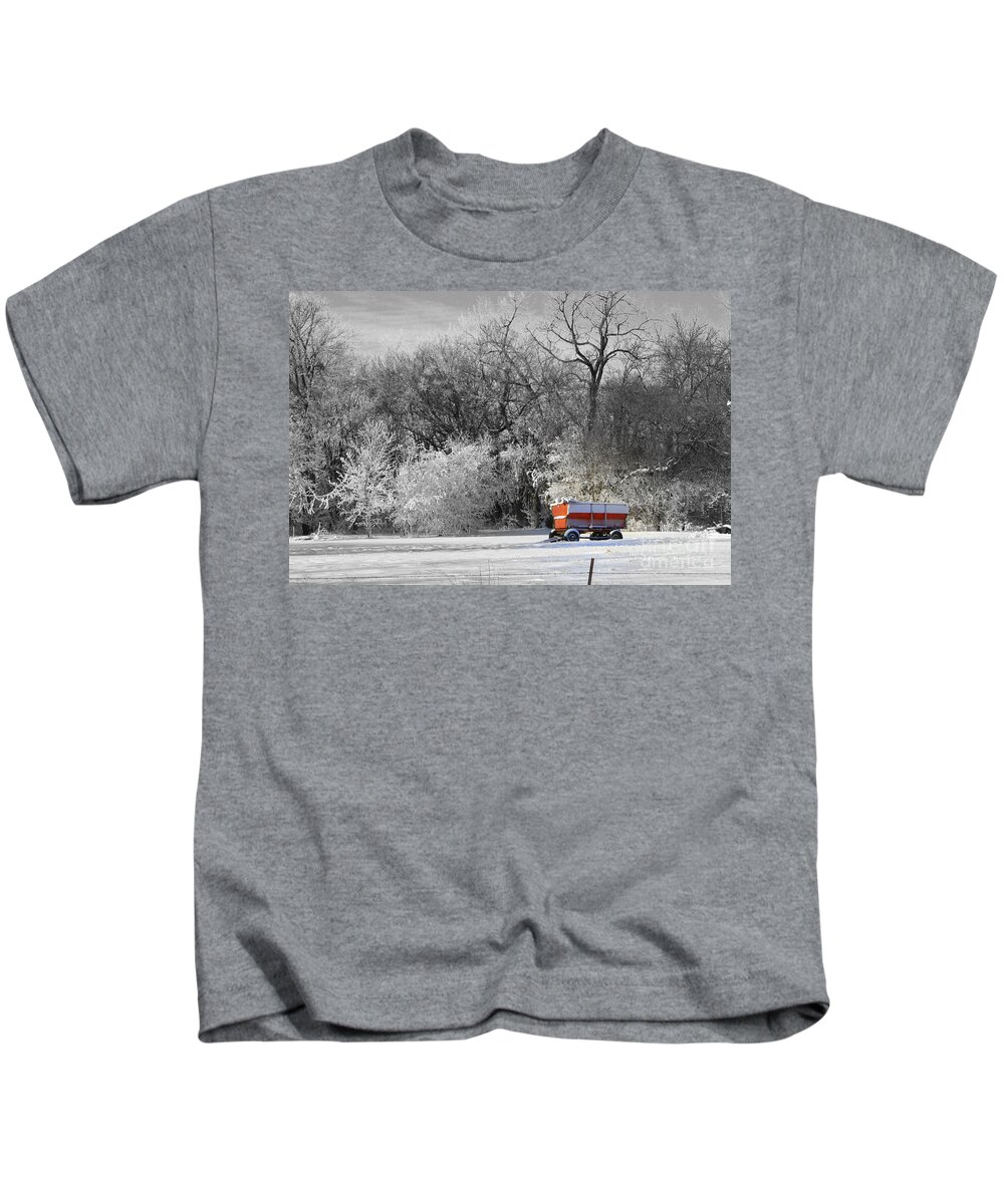 Snow Kids T-Shirt featuring the photograph Radio Flyer by Julie Lueders 