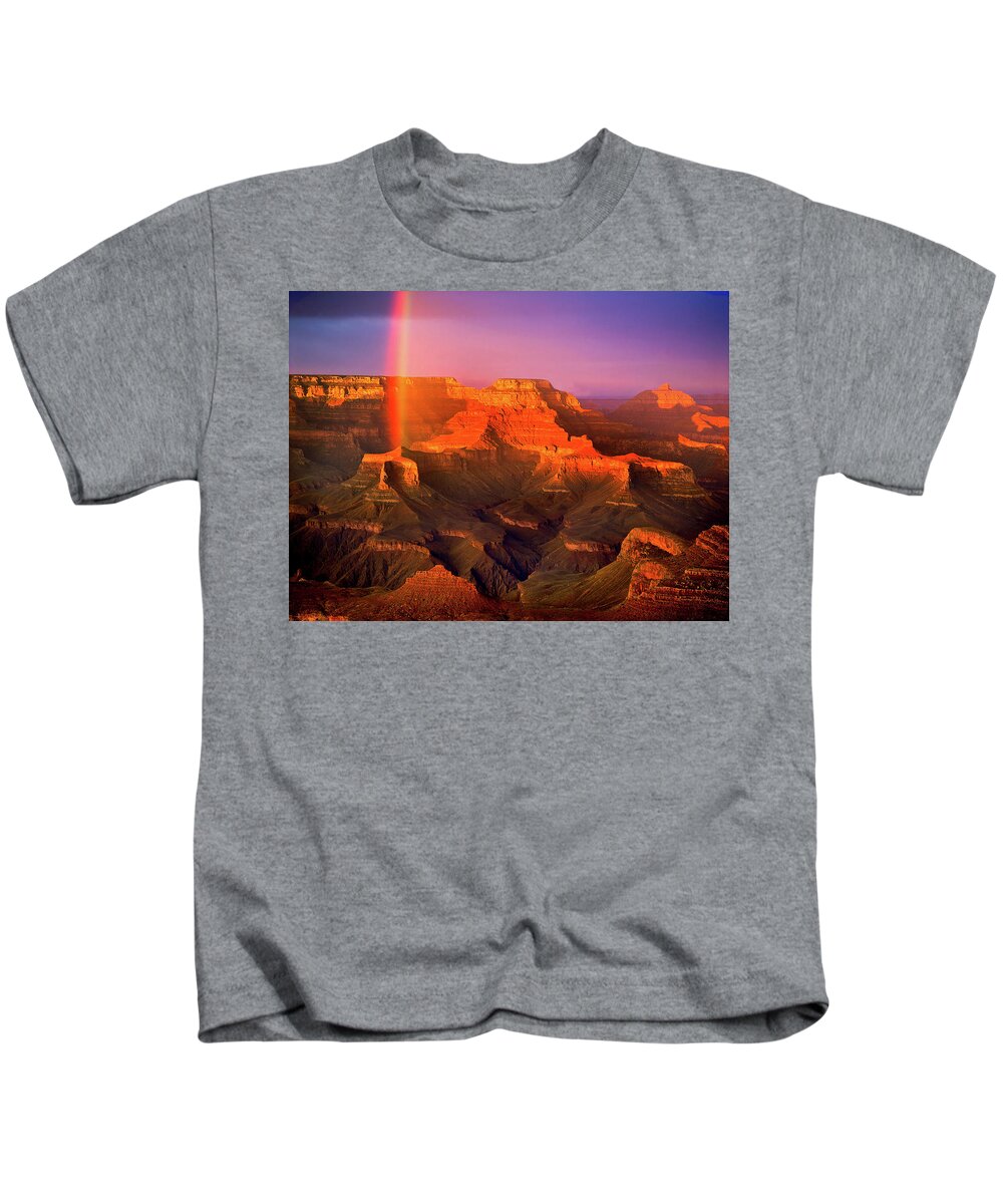 Rainbow Kids T-Shirt featuring the photograph Rainbow at the Grand Canyon by Mark Miller