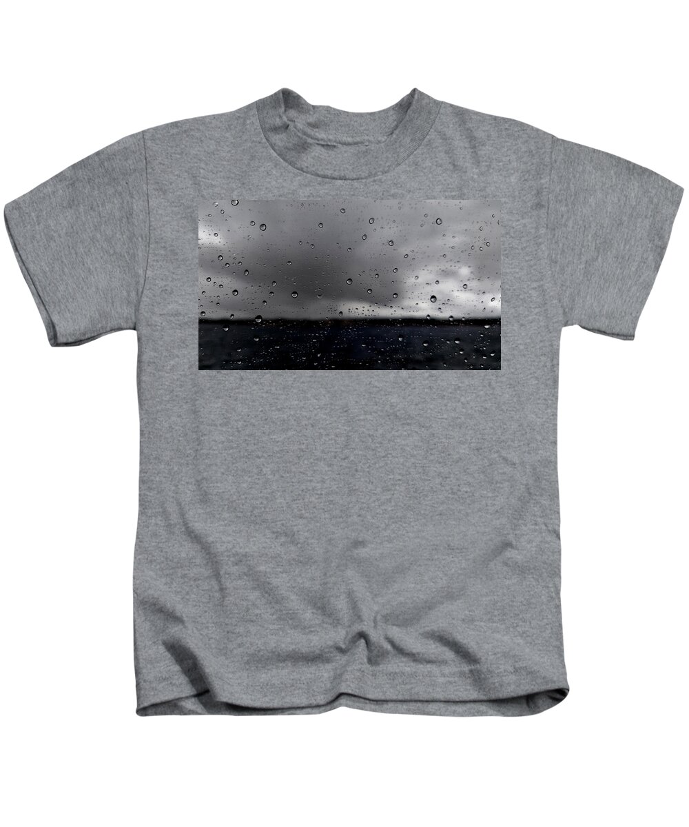 Abstraction Kids T-Shirt featuring the photograph Raindrops by Michelle Joseph-Long