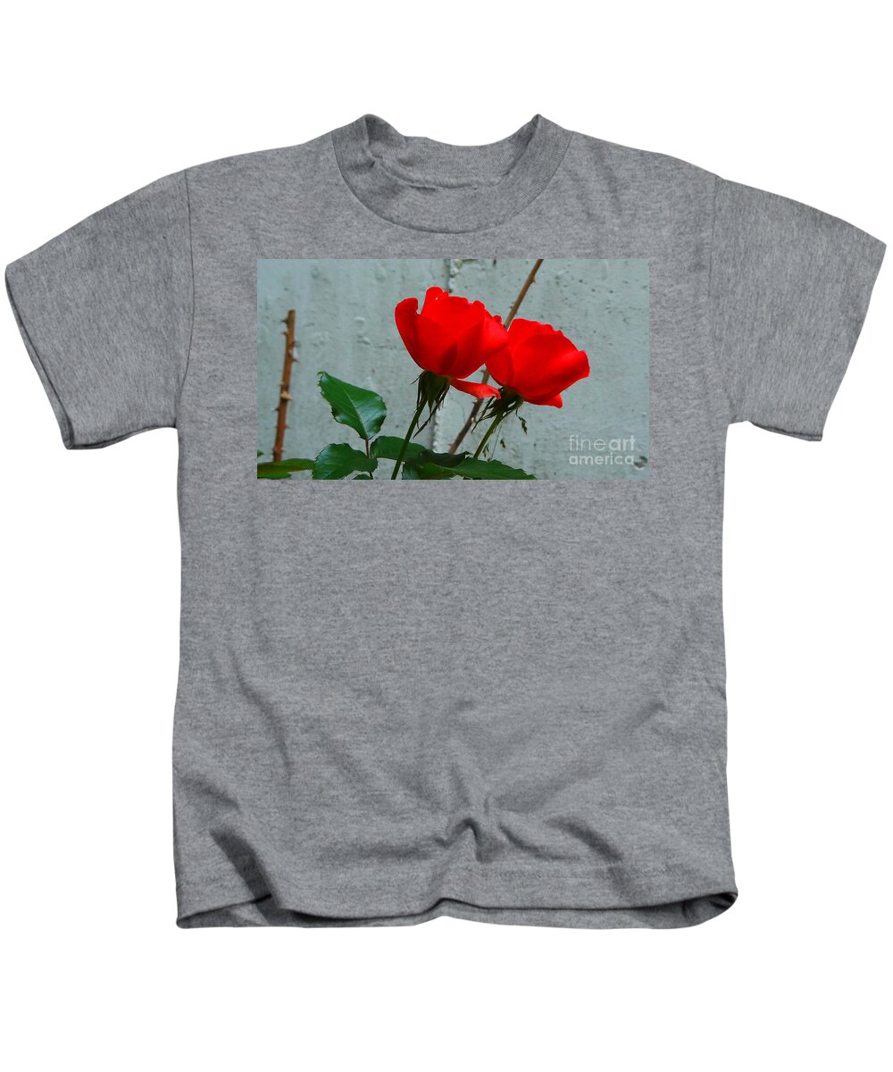 Rose Kids T-Shirt featuring the photograph Red by Nancie DeMellia