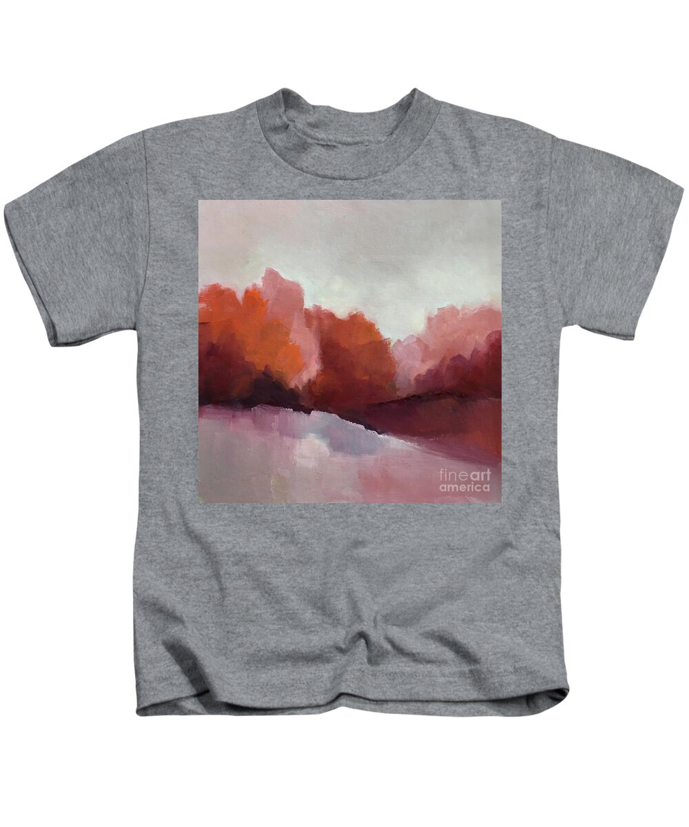 Landscape Kids T-Shirt featuring the painting Red Valley by Michelle Abrams