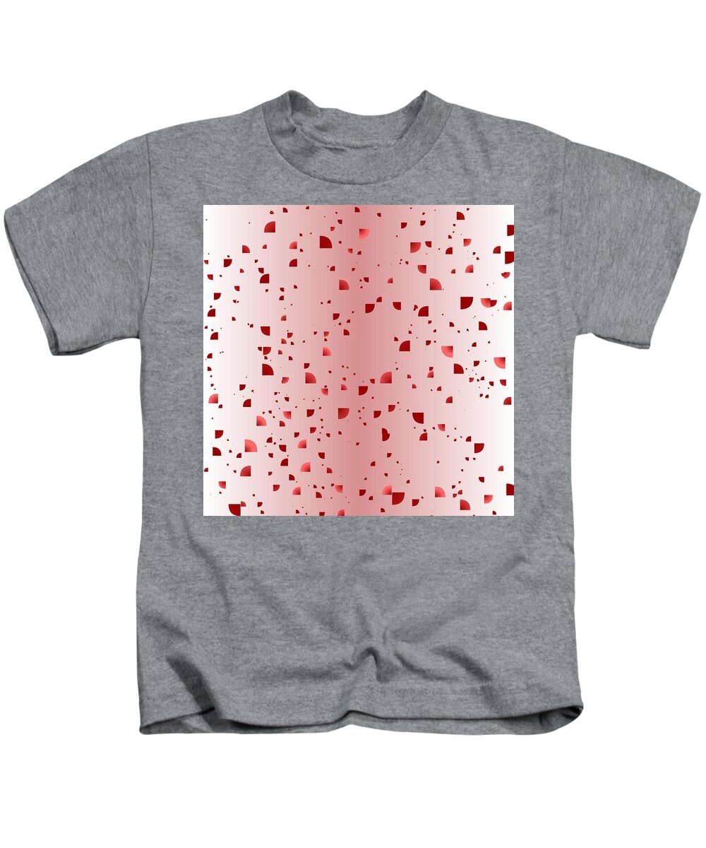 Rithmart Abstract Red Organic Random Computer Digital Shapes Abstract Predominantly Red Kids T-Shirt featuring the digital art Red.853 by Gareth Lewis