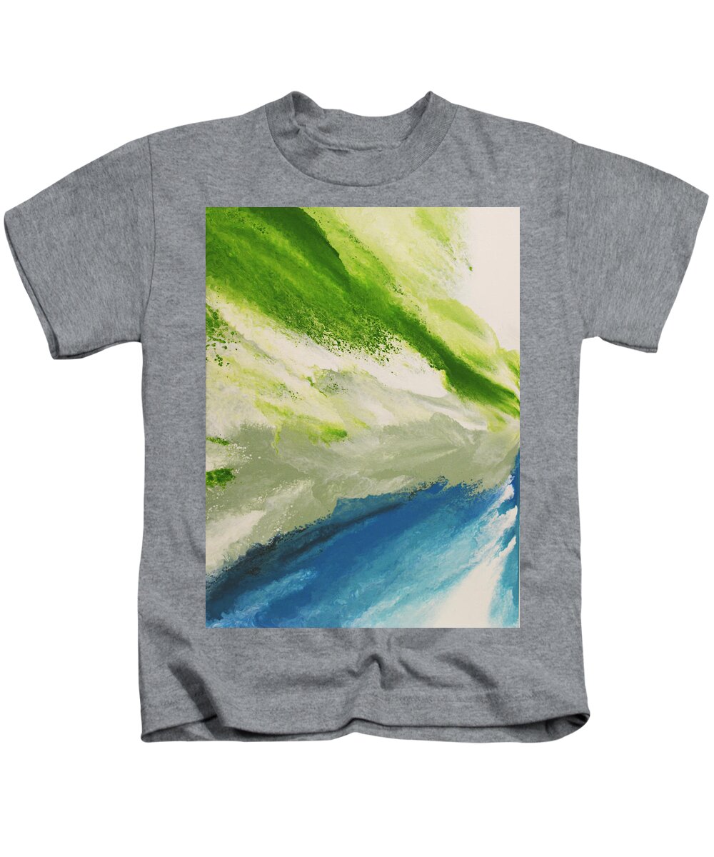 Water Kids T-Shirt featuring the painting Refresh by Linda Bailey