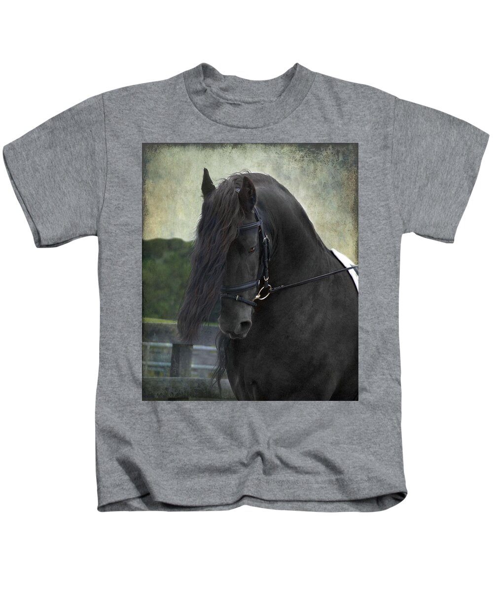 Horses Kids T-Shirt featuring the photograph Remme by Fran J Scott