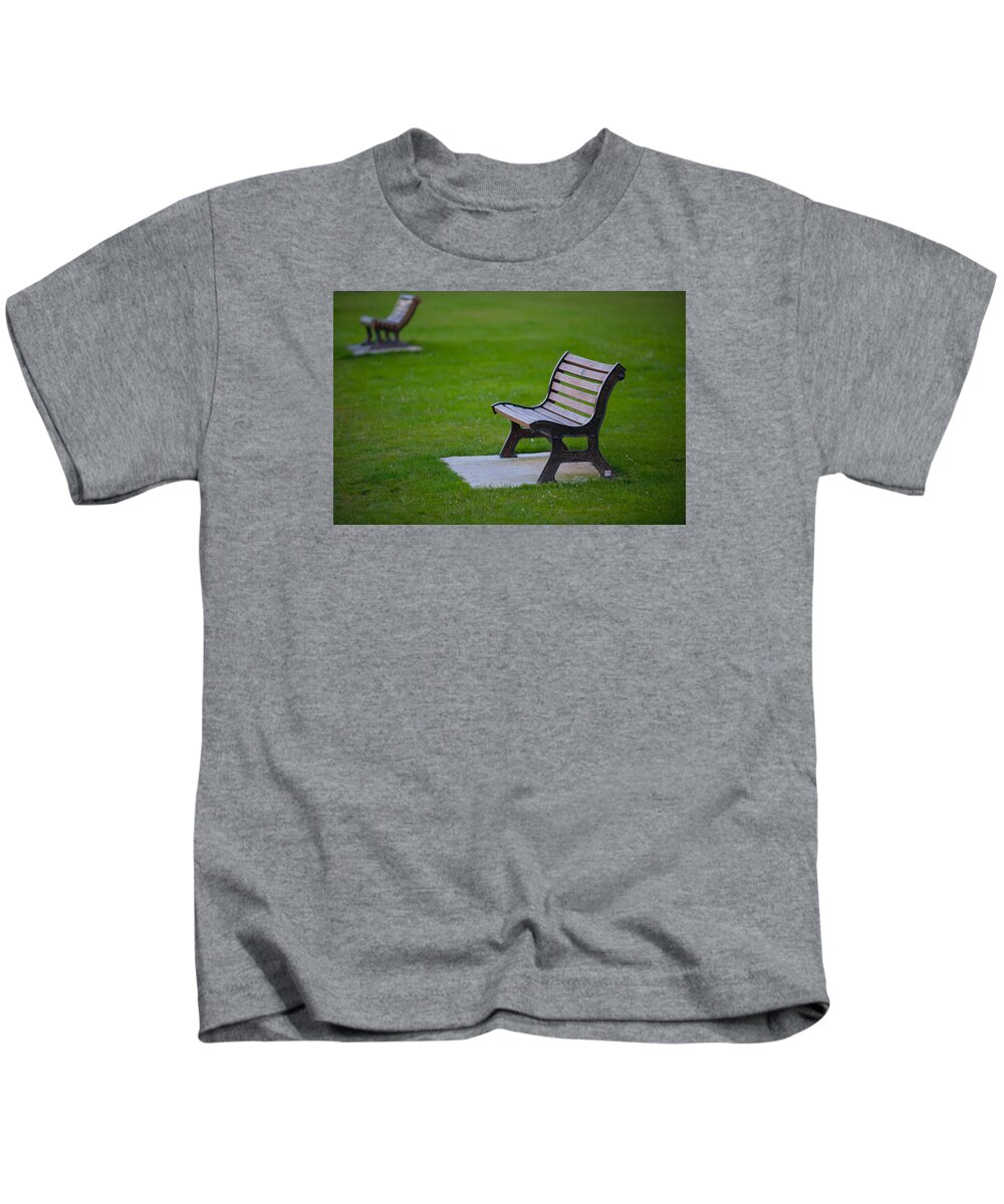 Bench Kids T-Shirt featuring the photograph Resting Place by Helen Jackson