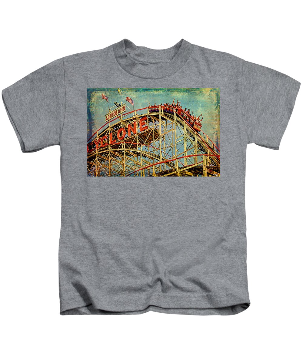 Cyclone Kids T-Shirt featuring the photograph Riding the Cyclone by Chris Lord