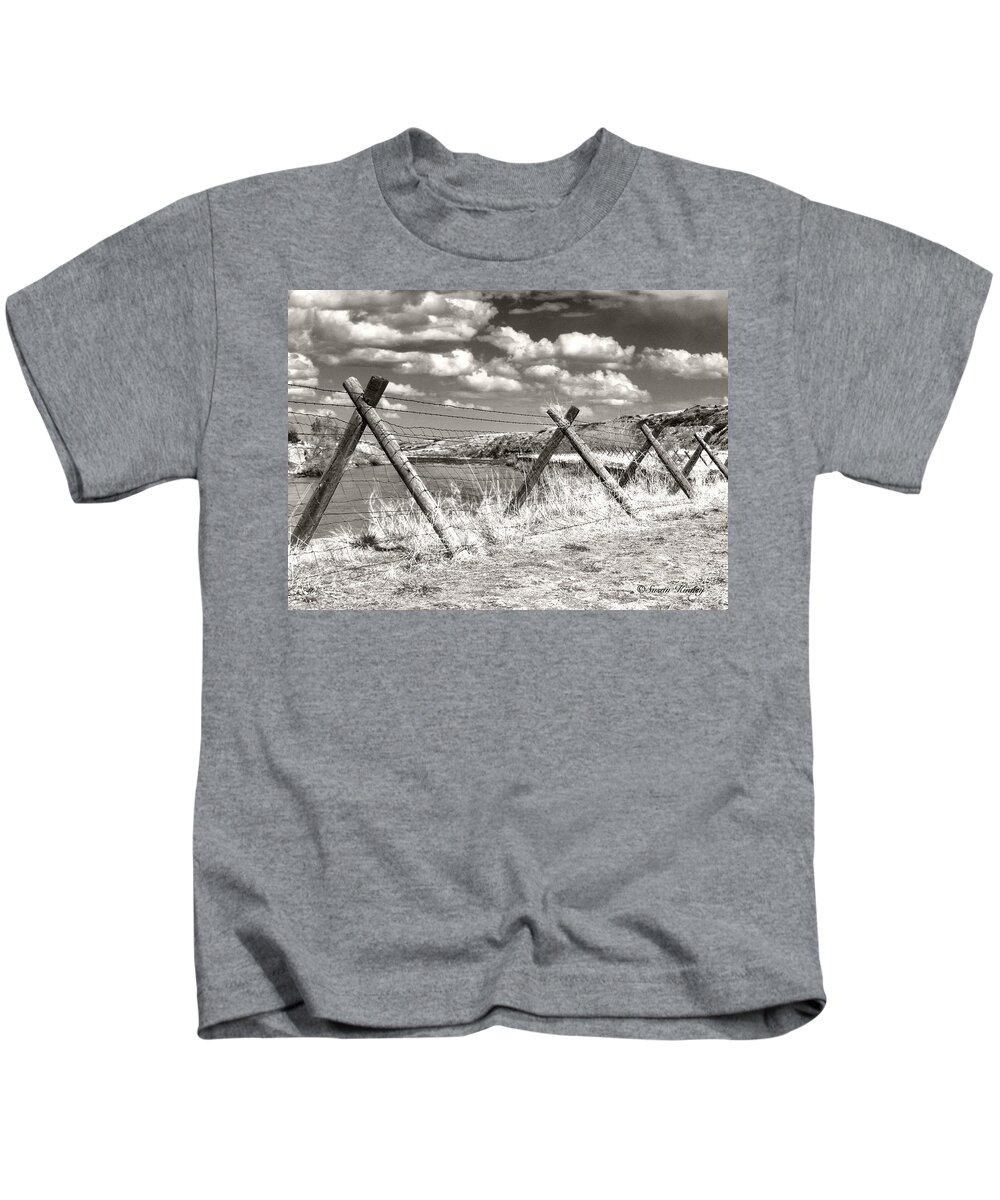 Montana Kids T-Shirt featuring the photograph River Drama by Susan Kinney