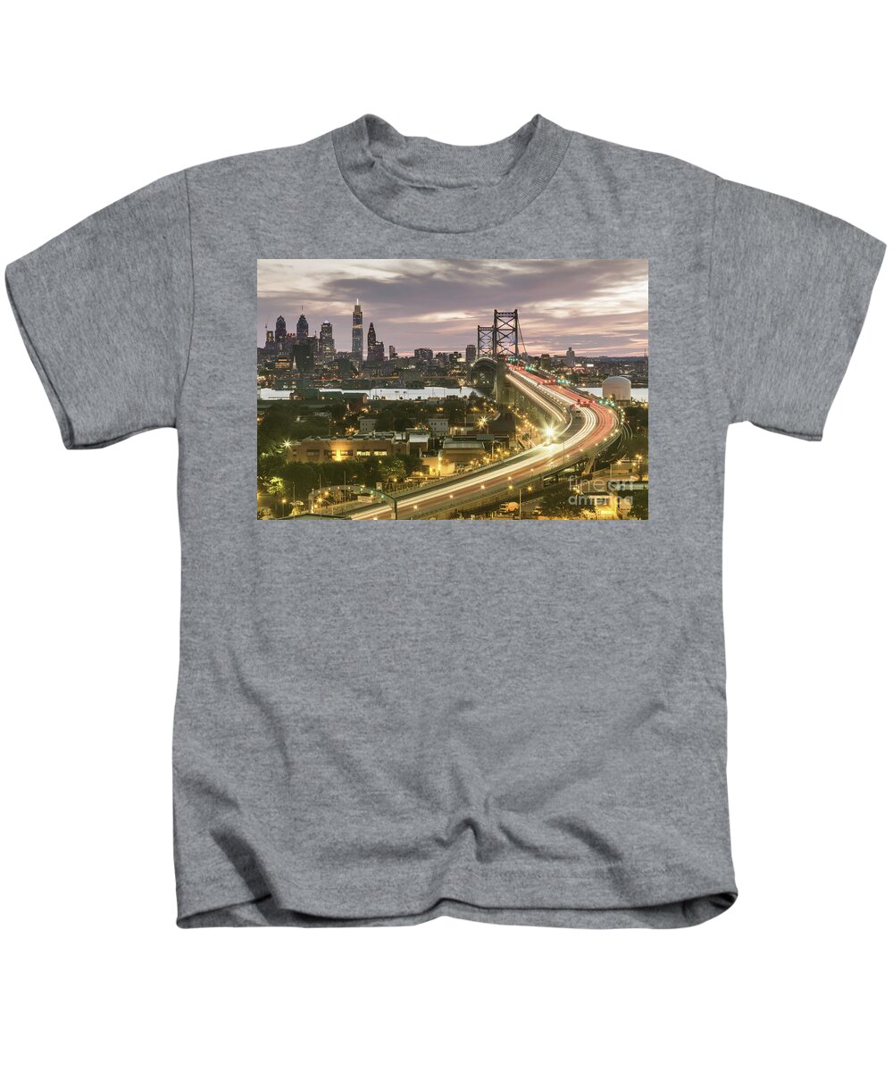 Ben Kids T-Shirt featuring the photograph Road to Brotherly Love by Paul Watkins