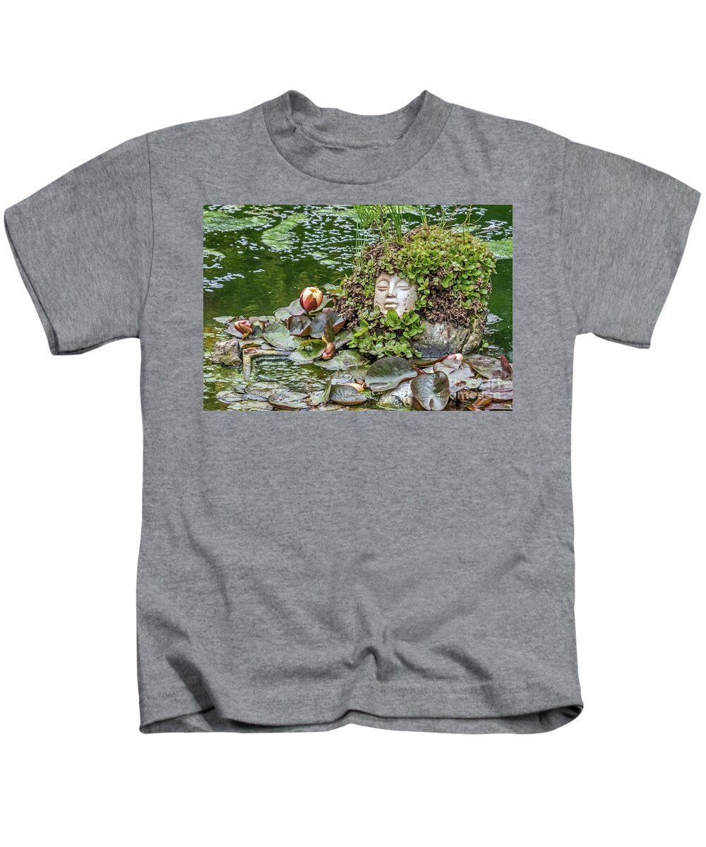 Buddha Face Kids T-Shirt featuring the photograph Rock Face Revisited by Kate Brown