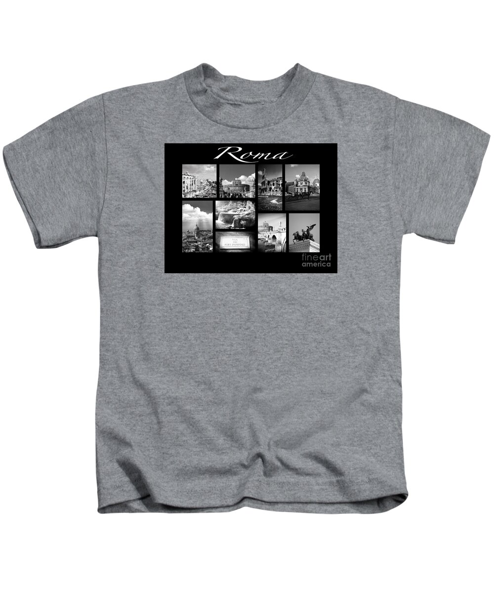 Roma Kids T-Shirt featuring the photograph Roma Black and White Poster by Stefano Senise