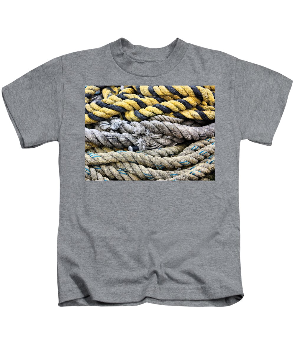 Nautical Kids T-Shirt featuring the photograph Ropes by Kristin Elmquist