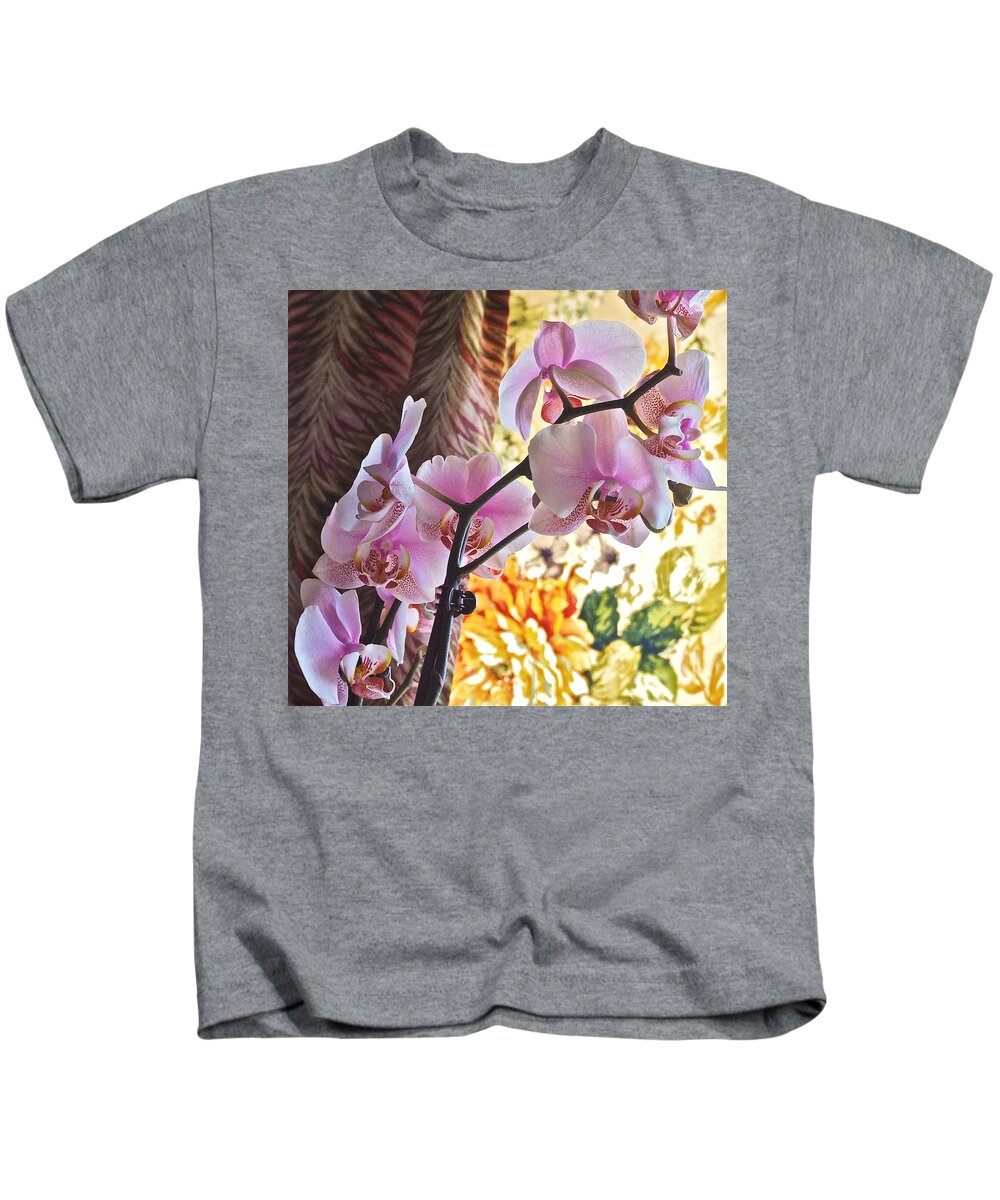 Orchids Kids T-Shirt featuring the photograph Rose Cottage Orchid by Janis Senungetuk