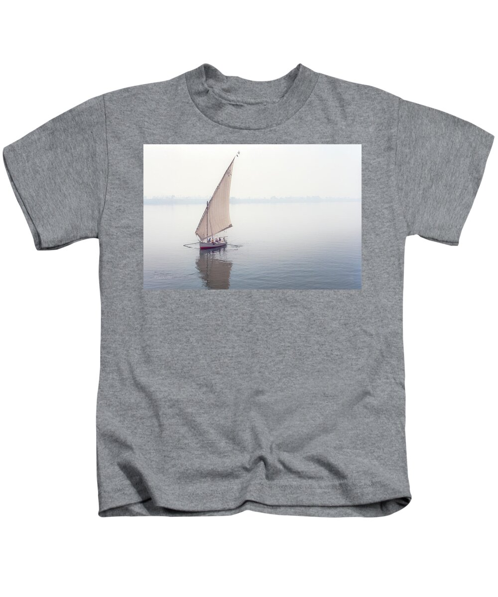 Egypt Kids T-Shirt featuring the photograph sailing on the Nile.... by Paul Vitko