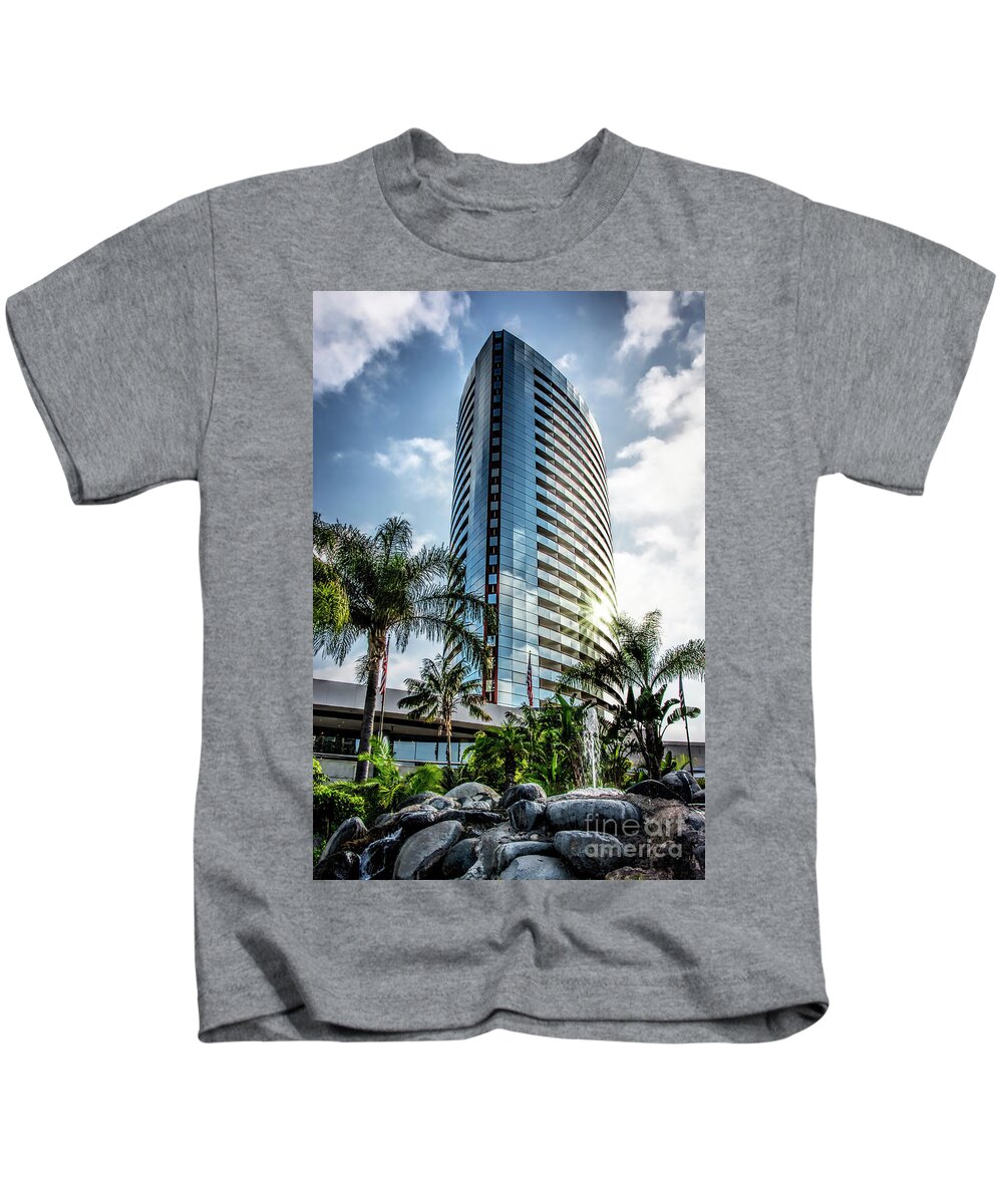 America Kids T-Shirt featuring the photograph San Diego Marriott Marquis by Ken Johnson
