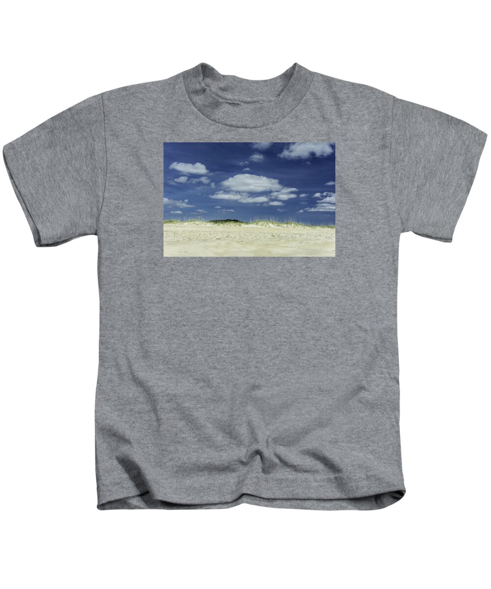 Sea Kids T-Shirt featuring the photograph Sand Grass and Sky by WAZgriffin Digital