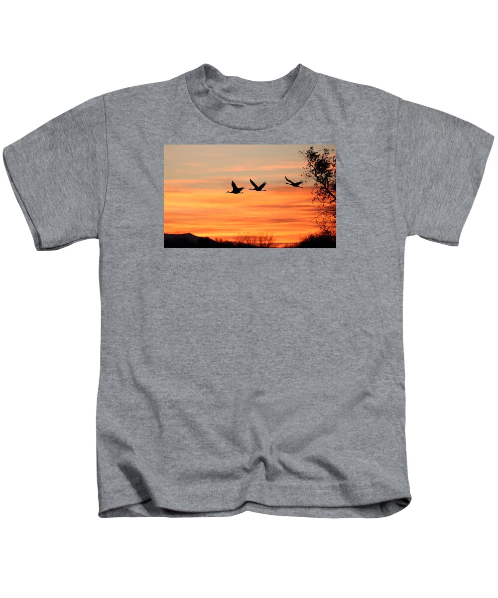 Sandhill Kids T-Shirt featuring the photograph Sandhill Sunrise by Jean Clark