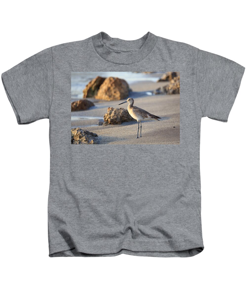 Florida Kids T-Shirt featuring the photograph Sandpiper by Paul Schultz