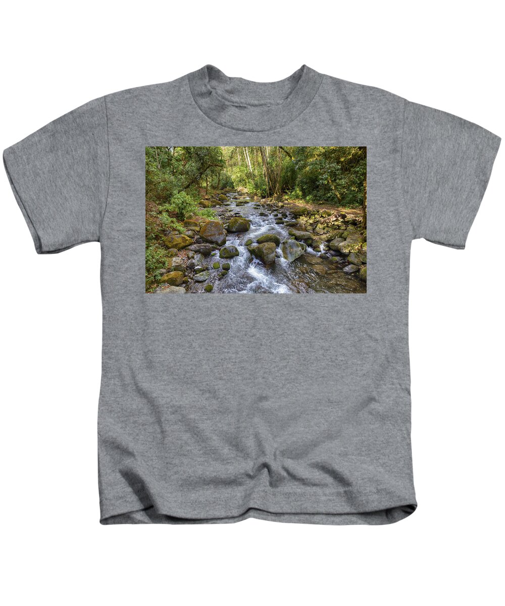 Savegre River Kids T-Shirt featuring the photograph Savegre River - Costa Rica by Kathy Adams Clark