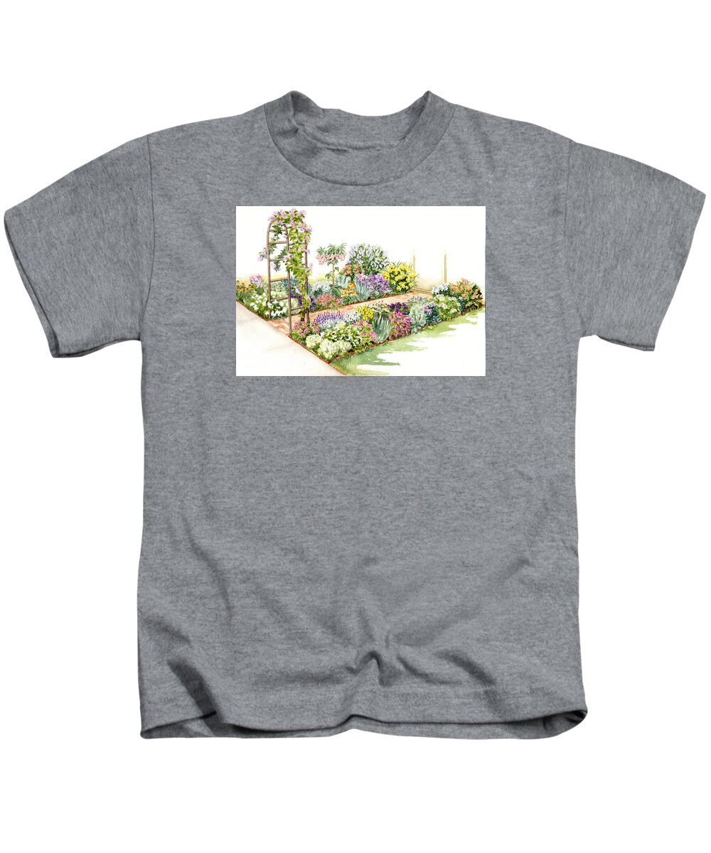 Garden Kids T-Shirt featuring the painting Scented Segue by Karla Beatty