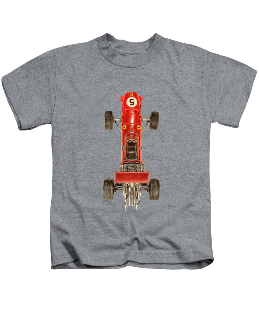 Boys Room Kids T-Shirt featuring the photograph Schuco Ferrari Formel 2 Top by YoPedro