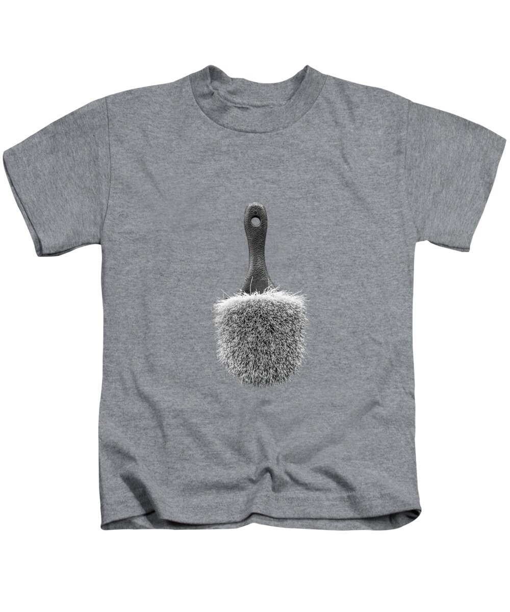 Art Kids T-Shirt featuring the photograph Scrub Brush BW by YoPedro