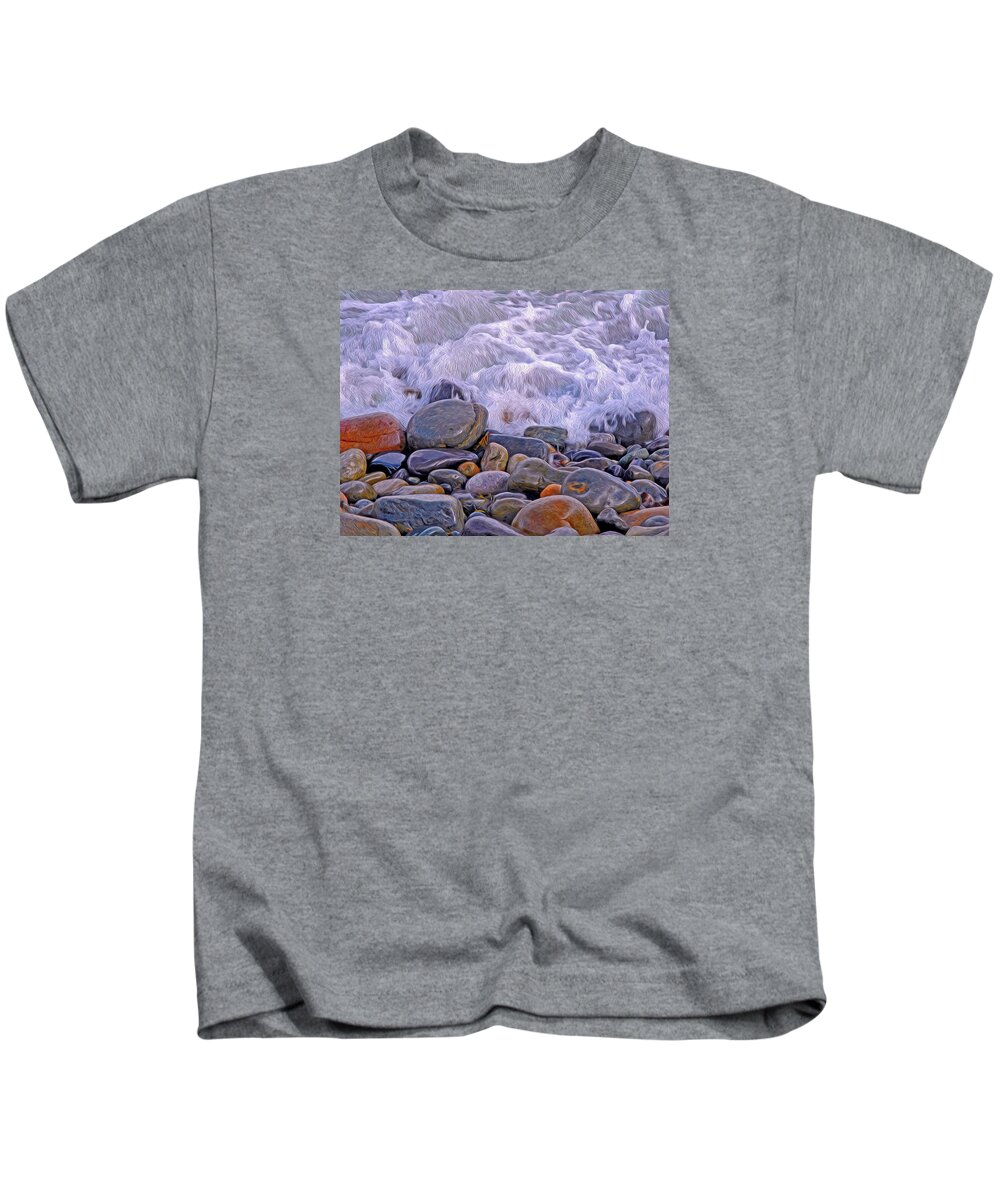 Tide Kids T-Shirt featuring the photograph Sea Covers All by Lynda Lehmann