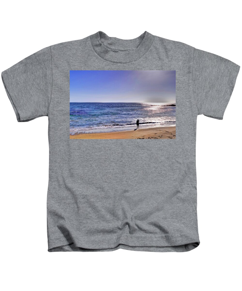 Landscape Kids T-Shirt featuring the photograph Searching to the Sea by Matt Swinden