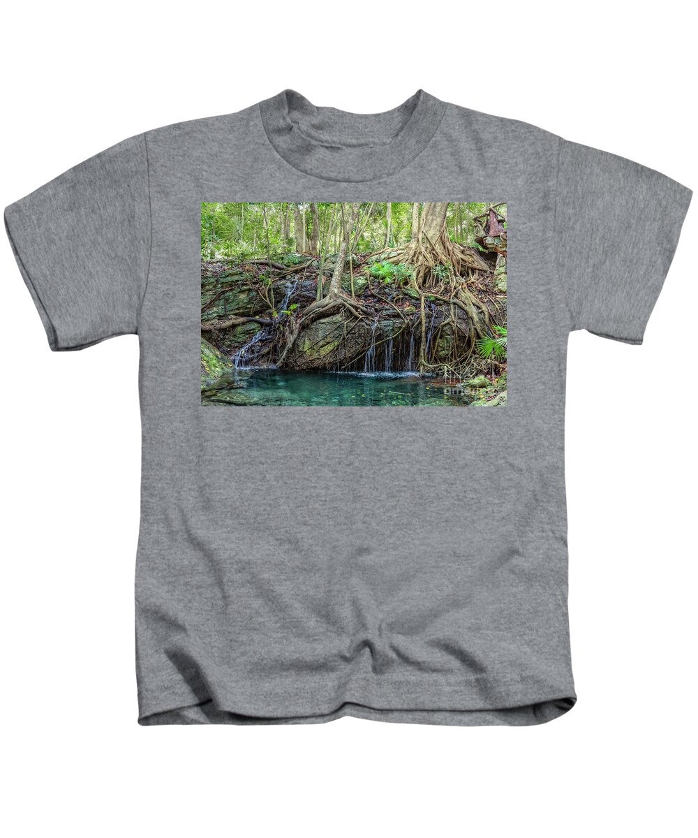 Cenote Kids T-Shirt featuring the photograph Seekers by Kathy Strauss