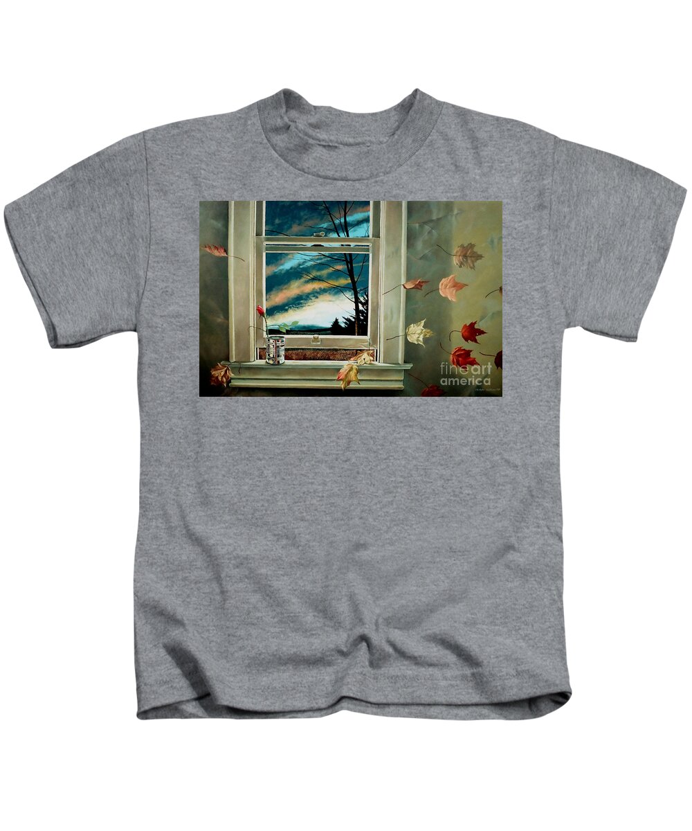 Autumn Kids T-Shirt featuring the painting September Breeze by Christopher Shellhammer
