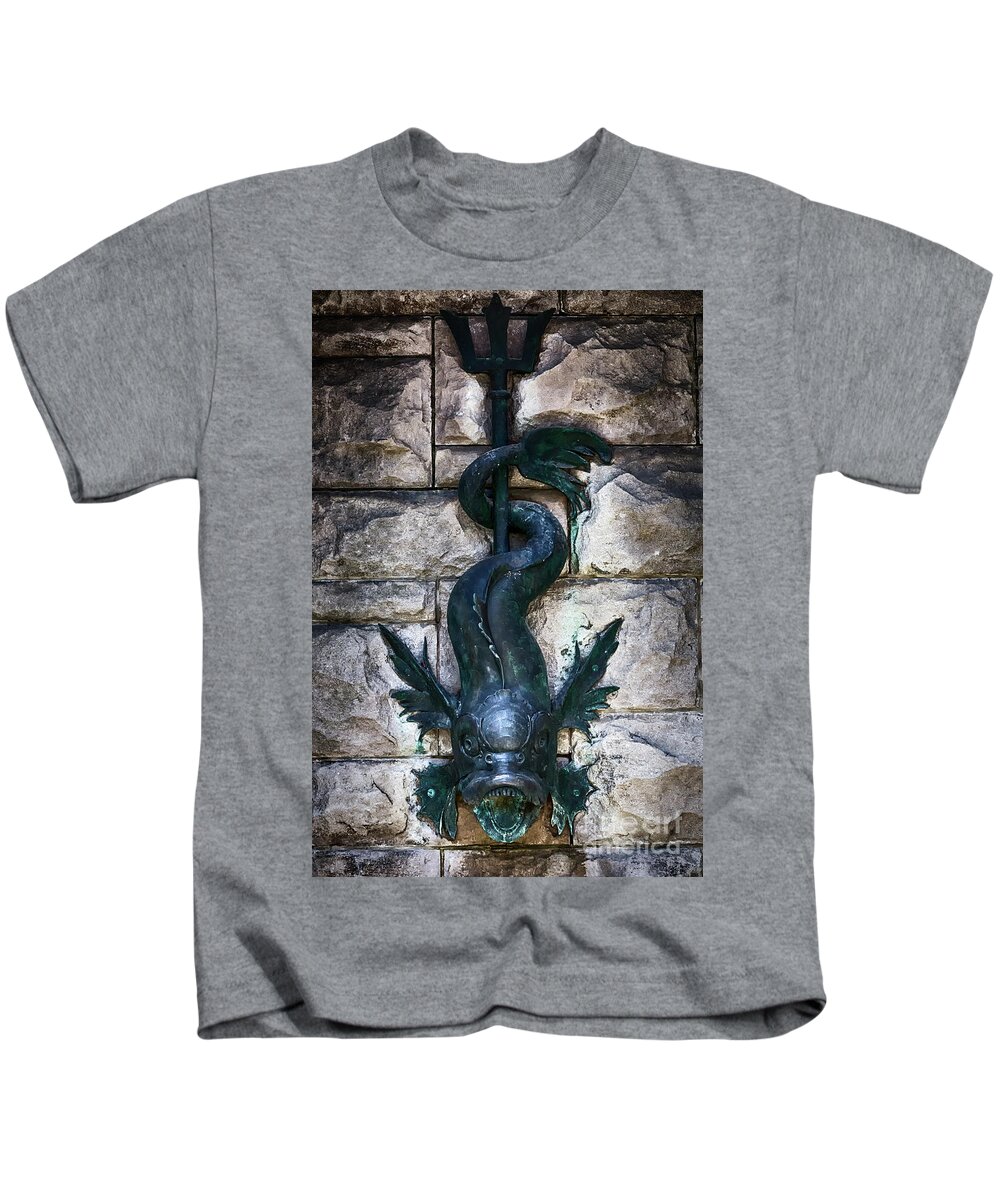 Serpent Kids T-Shirt featuring the photograph Serpent Fountain by Doug Sturgess