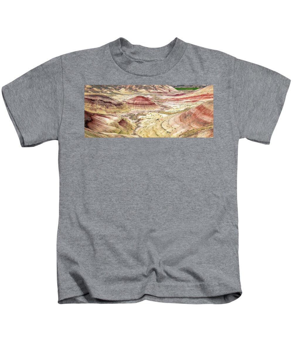 Painted Hills Kids T-Shirt featuring the photograph Painted Hills of Oregon by Pierre Leclerc Photography