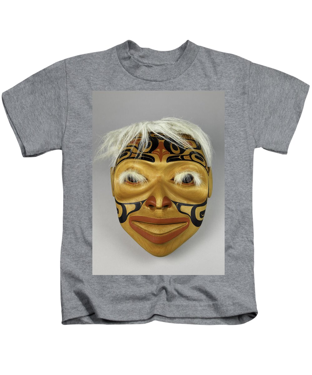 Shamanism Kids T-Shirt featuring the photograph Shaman's Mask by Gary Dean Mercer Clark