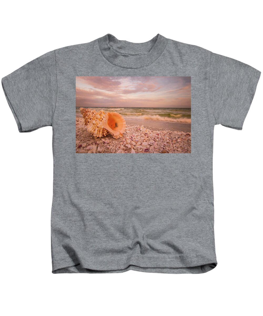 Shells Kids T-Shirt featuring the photograph Shell Paradise by George Kenhan