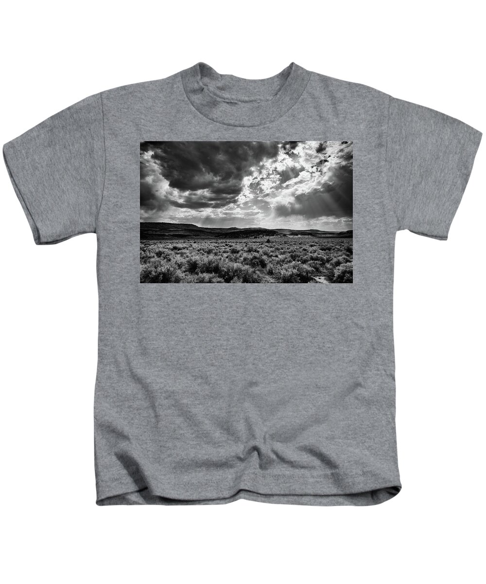 Clouds Kids T-Shirt featuring the photograph Shine Down on Me by Steven Clark