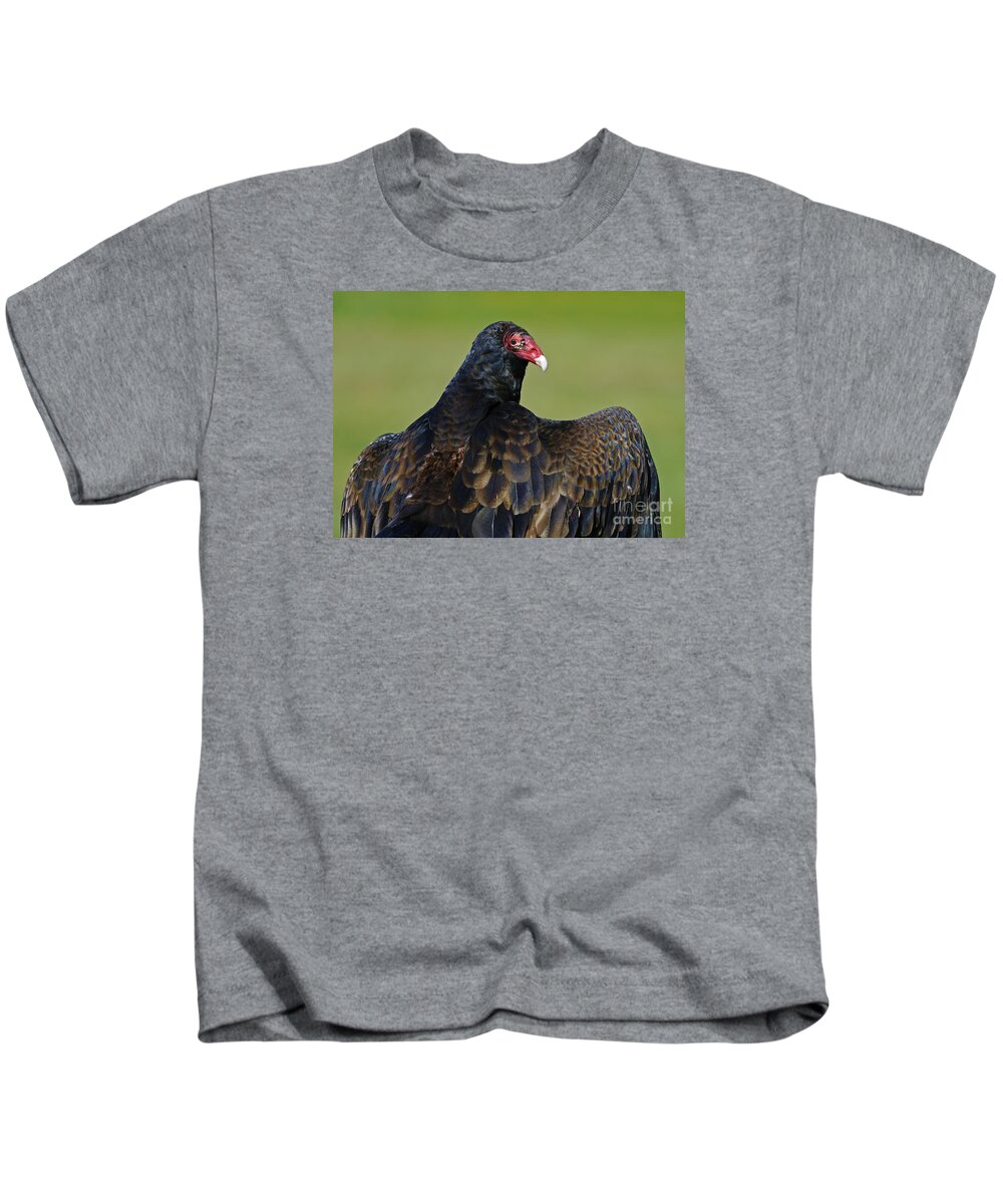 Parc Omega Kids T-Shirt featuring the photograph Showing off her Wings..... by Nina Stavlund