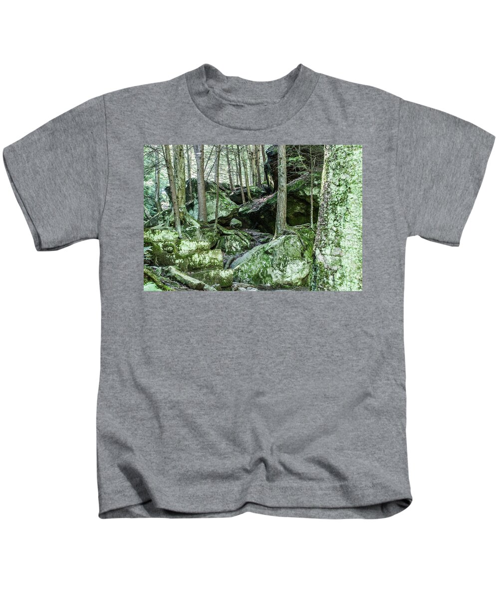 Water Kids T-Shirt featuring the photograph Slippery Rock Gorge - 1933 by Gordon Sarti