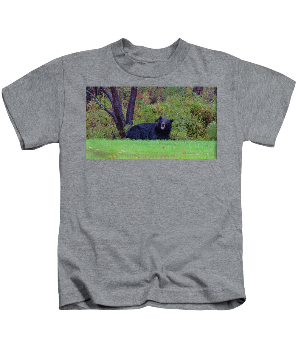 Bear Kids T-Shirt featuring the photograph Smiling Bear by ChelleAnne Paradis
