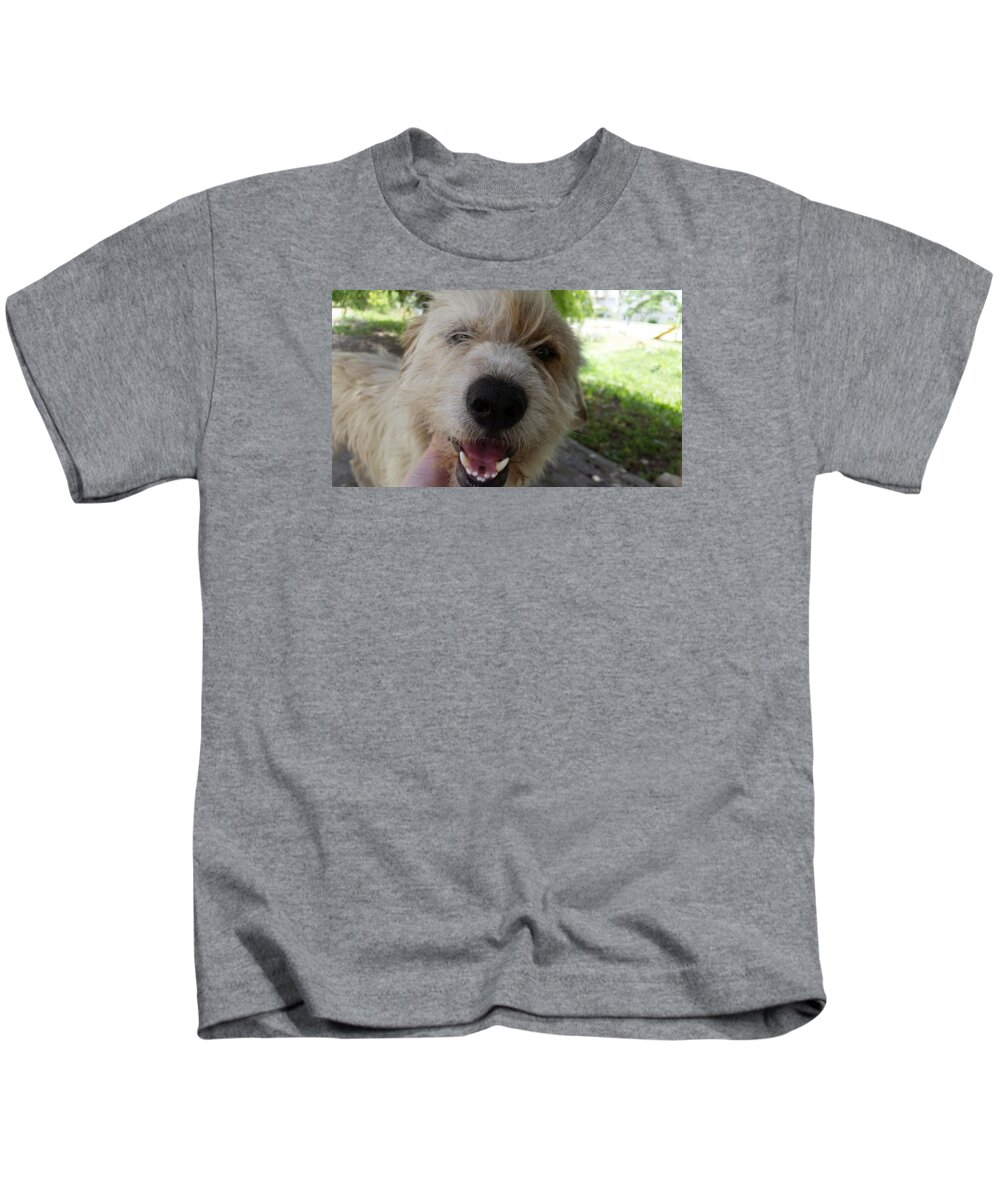 Smile Kids T-Shirt featuring the photograph Smiling Dog by Ezgi Turkmen