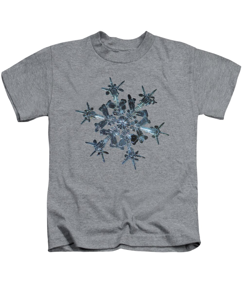 Snowflake Kids T-Shirt featuring the photograph Snowflake photo - Starlight II by Alexey Kljatov