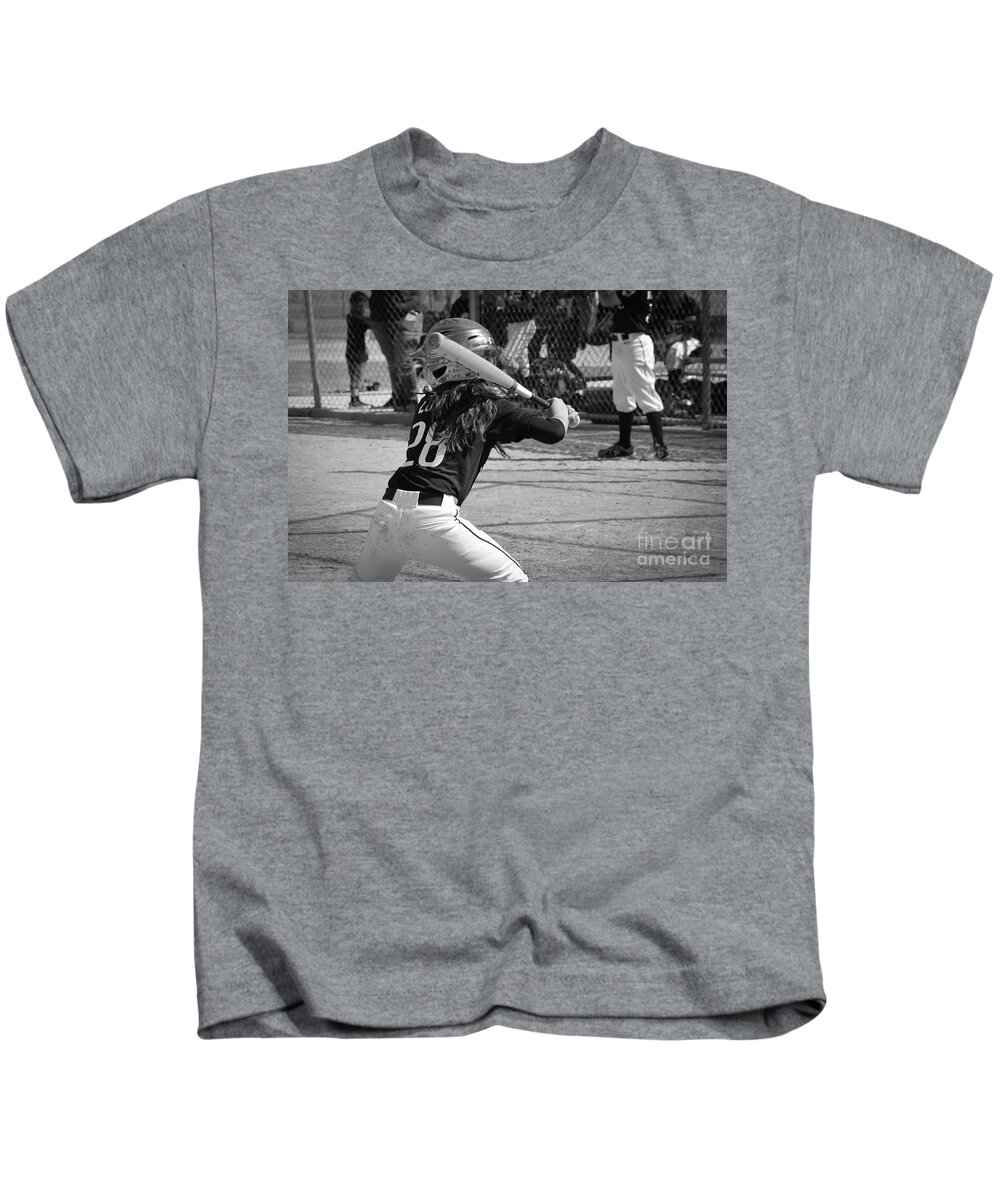 Baseball Kids T-Shirt featuring the photograph Son of Thor by Leah McPhail