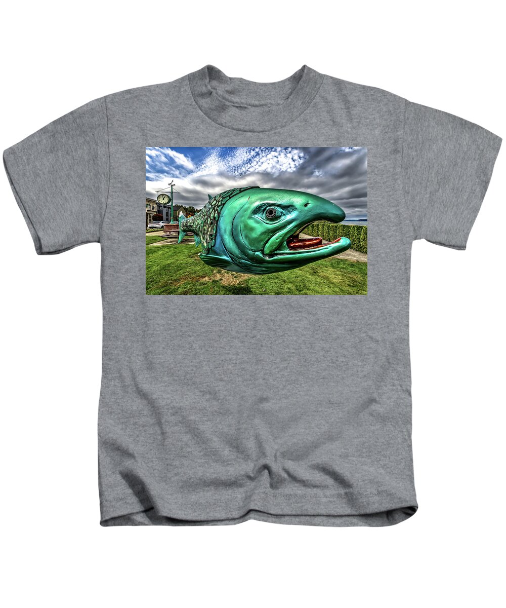 The Kids T-Shirt featuring the photograph Soul Salmon in HDR by Rob Green