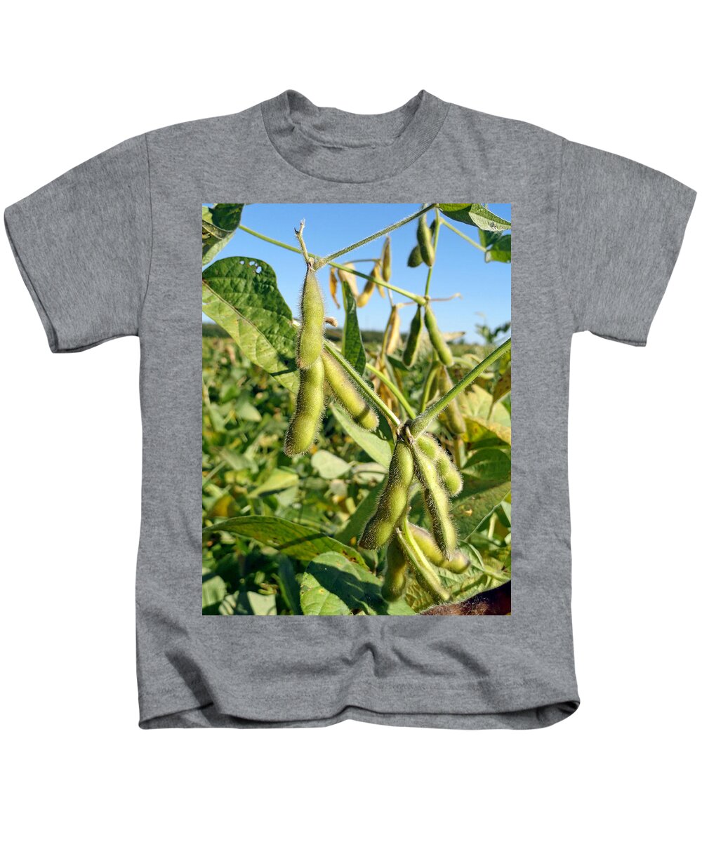 Soybeans Kids T-Shirt featuring the photograph Soybeans in Autumn by Robert Meyers-Lussier