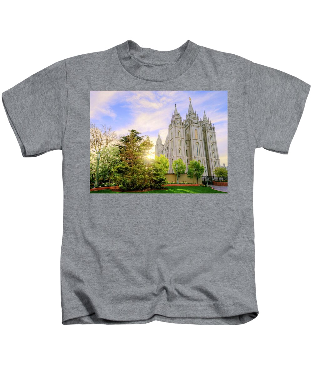 Salt Lake Kids T-Shirt featuring the photograph Spring Rest by Chad Dutson