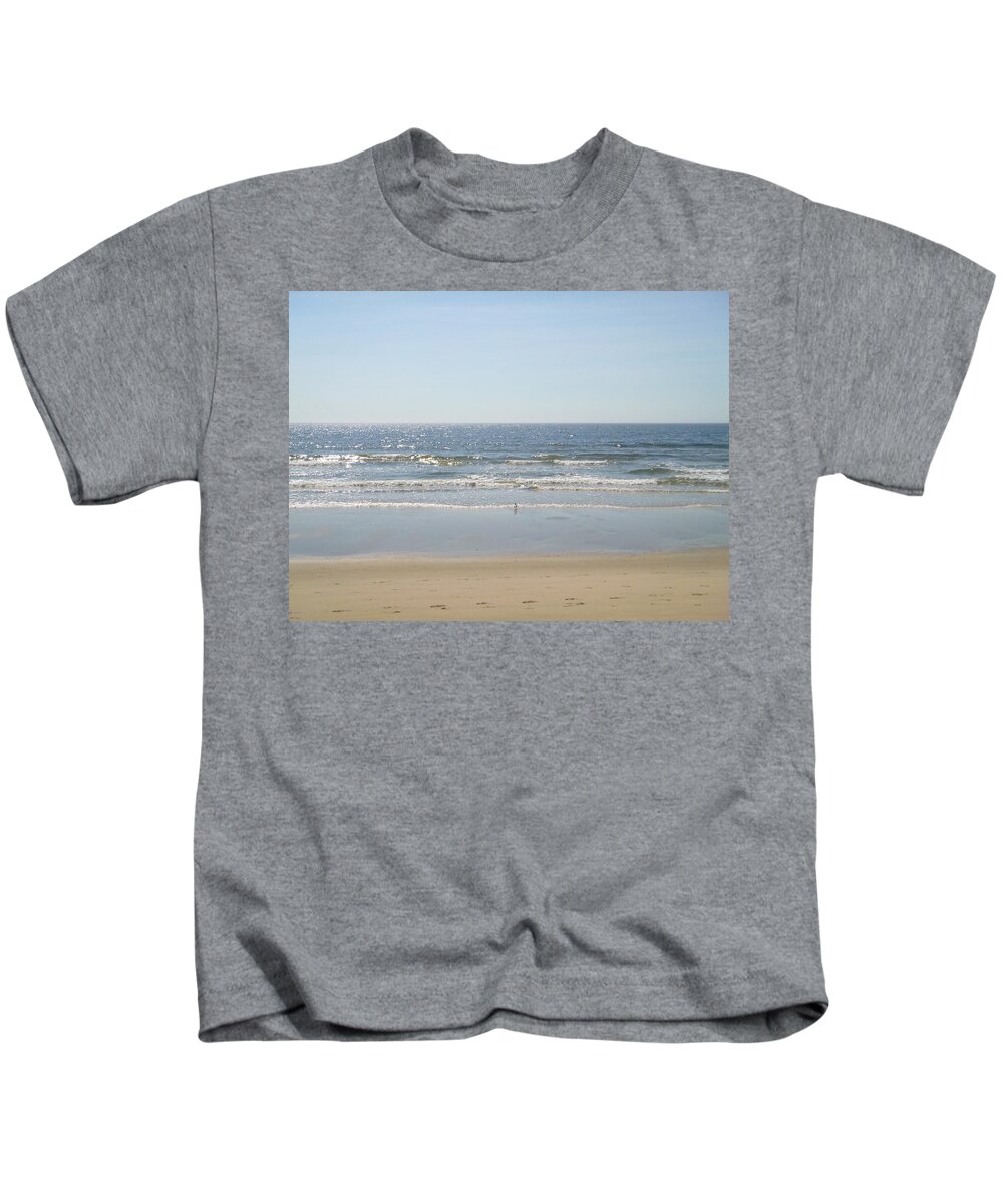 Spring Sea Kids T-Shirt featuring the photograph Spring Sea by Ellen Paull